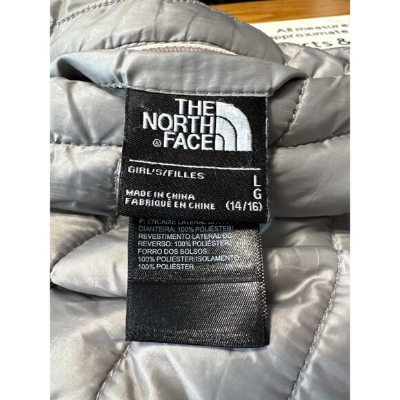 The North Face Reversible Mossbud Swirl Puffer Jacket Full Zip Girls Size L - Picture 16 of 16